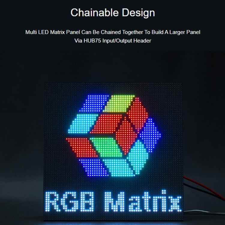 Waveshare RGB Full-color LED Matrix Panel, 5mm Pitch, 64x32 Pixels, Adjustable Brightness(25848) - Other Accessories by Waveshare | Online Shopping South Africa | PMC Jewellery | Buy Now Pay Later Mobicred