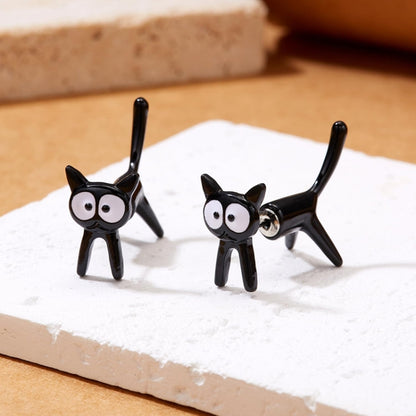 1pair Cute Cats Simple Ear Studs Ladies Detachable Earrings, Style: Model 1 - Stud Earrings & Earrings by PMC Jewellery | Online Shopping South Africa | PMC Jewellery | Buy Now Pay Later Mobicred