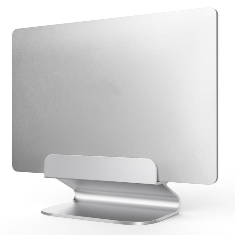 AhaStyle ST07 Laptop Stand Tablet Vertical Aluminum Desktop Storage Base(Silver) - MacBook Holder by AhaStyle | Online Shopping South Africa | PMC Jewellery | Buy Now Pay Later Mobicred