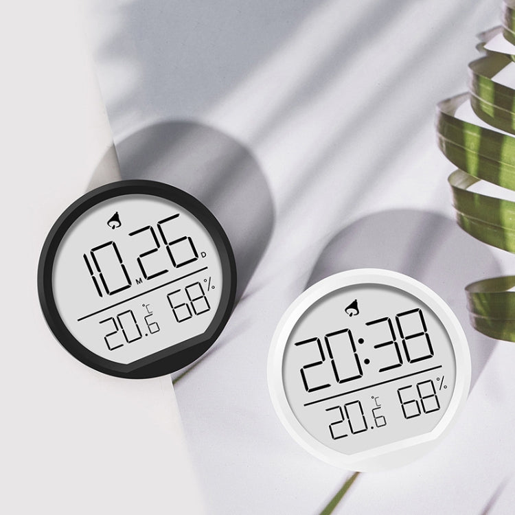 Slim Magnetic Thermometer And Hygrometer Clock Home Wall-Mounted Electronic Clock(White) - Wall Clock by PMc TechLife | Online Shopping South Africa | PMc TechLife | Buy Now Pay Later Mobicred