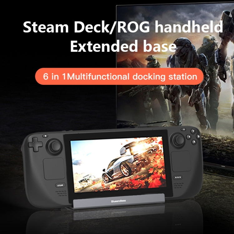 6-in-1 For Steam Deck/ROG Blueendless DS601 Type-C Game Console Base HUB Docking Station - Other Accessories by Blueendless | Online Shopping South Africa | PMC Jewellery | Buy Now Pay Later Mobicred