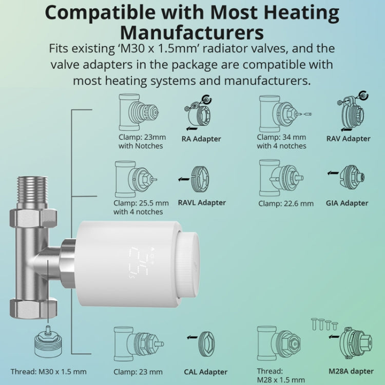 SONOFF TRVZB Zigbee Temperature Control Valve Intelligent Heating Anti-freezing APP Remote Control - free shipping - PMC TechLife - Order now!