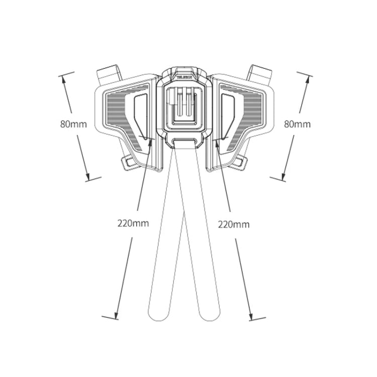 TELESIN GP-HBM-MT2 Universal Helmet Mount Holder For Sports Camera - Helmet Mount by TELESIN | Online Shopping South Africa | PMC TechLife | Buy Now Pay Later Mobicred
