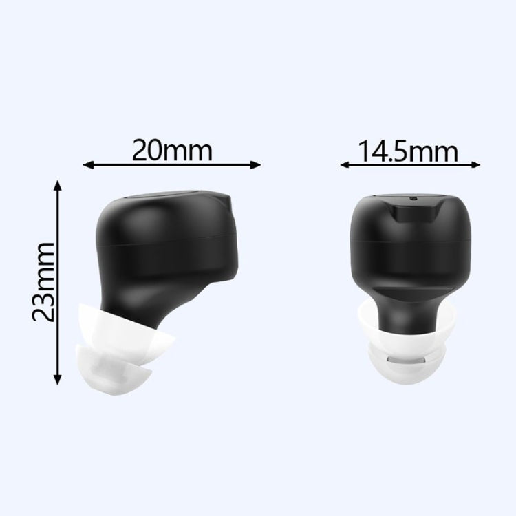 1pair Rechargeable Semi-In-Ear Hearing Aid Elderly Sound Amplifier(Black) - Hearing Aids by PMC Jewellery | Online Shopping South Africa | PMC Jewellery | Buy Now Pay Later Mobicred