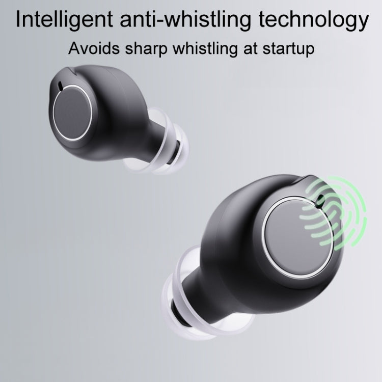 1pair Rechargeable Semi-In-Ear Hearing Aid Elderly Sound Amplifier(Black) - Hearing Aids by PMC Jewellery | Online Shopping South Africa | PMC Jewellery | Buy Now Pay Later Mobicred