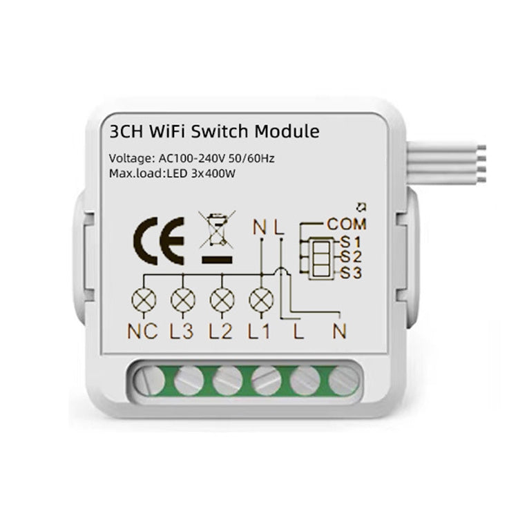 3CH WiFi Smart Switch Module For Alexa / Google Home / Tuya Smart Life APP - Smart Switch by PMC TechLife | Online Shopping South Africa | PMC TechLife | Buy Now Pay Later Mobicred