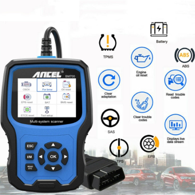 ANCEL BM700 For BMW Full System Diagnostic OBDII Tester Maintenance And Resetting Repair Tools - Code Readers & Scan Tools by ANCEL | Online Shopping South Africa | PMC Jewellery | Buy Now Pay Later Mobicred