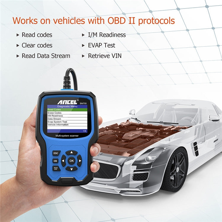 ANCEL BM700 For BMW Full System Diagnostic OBDII Tester Maintenance And Resetting Repair Tools - Code Readers & Scan Tools by ANCEL | Online Shopping South Africa | PMC Jewellery | Buy Now Pay Later Mobicred