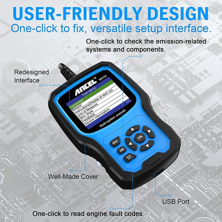 ANCEL BM700 For BMW Full System Diagnostic OBDII Tester Maintenance And Resetting Repair Tools - Code Readers & Scan Tools by ANCEL | Online Shopping South Africa | PMC Jewellery | Buy Now Pay Later Mobicred