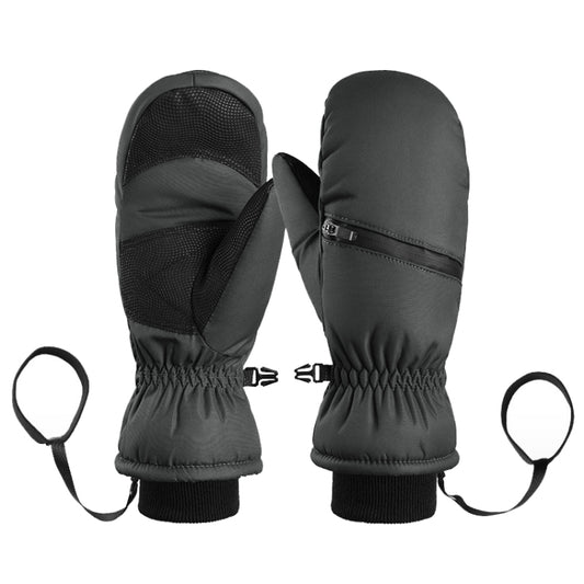 Winter Padded Ski Gloves Outdoor Windproof Warm Sports Gloves, Size: XS(Black) - Safety Gloves by PMC Jewellery | Online Shopping South Africa | PMC Jewellery | Buy Now Pay Later Mobicred