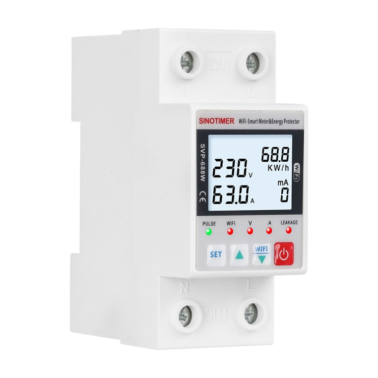 SINOTIMER SVP-688W-L  TUYA APP WiFi Smart Circuit Breaker Over Under Voltage Protector - free shipping - PMC TechLife - Order now!
