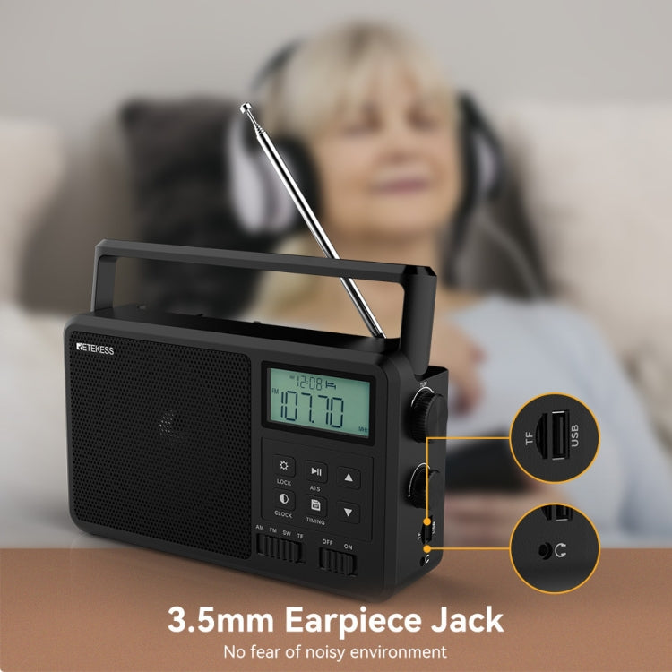 Retekess TR638 LCD Digital Display Full-Band Bluetooth FM Radio Support External Antenna(EU Plug) - free shipping - PMC TechLife - Order now!