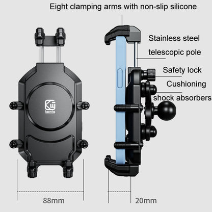 Kewig Motorcycle Octopus Holder Anti-Theft Motorcycle Cell Phone Mounts, Model: M26-C4 - Holder by Kewig | Online Shopping South Africa | PMC Jewellery | Buy Now Pay Later Mobicred