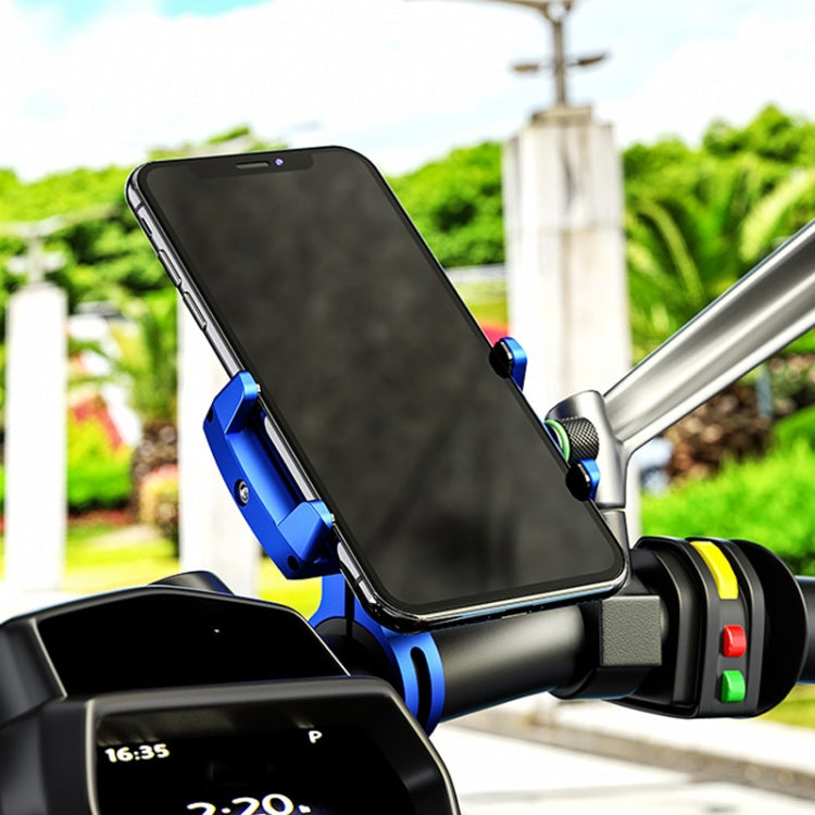 Kewig M7 Bicycle 4 Claws Aluminum Navigational Bracket Outdoor Cycling Cell Phone Holder(Blue) - Holder by Kewig | Online Shopping South Africa | PMC Jewellery | Buy Now Pay Later Mobicred