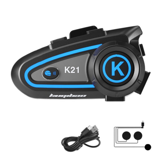 KUQIBAO Motorcycle Helmet Long-lasting Waterproof Bluetooth Headset with Light(Soft Microphone) - Motorcycle Walkie Talkie by KUQIBAO | Online Shopping South Africa | PMC Jewellery | Buy Now Pay Later Mobicred