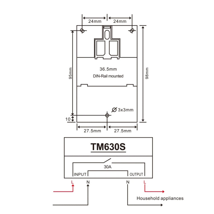 SINOTIMER TM630S-K 85-265V AC 30A Timer Switch 1 Second Interval Weekly Programmable Time Relay - free shipping - PMC TechLife - Order now!