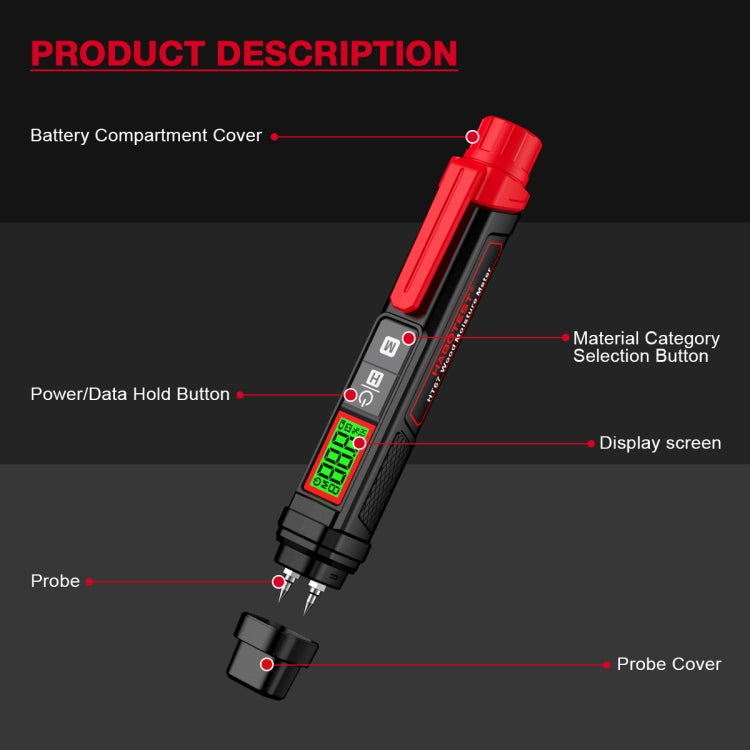 HABOTEST Wood Moisture Content Rapid Tester - PH & Moisture Meter by HABOTEST | Online Shopping South Africa | PMC TechLife | Buy Now Pay Later Mobicred