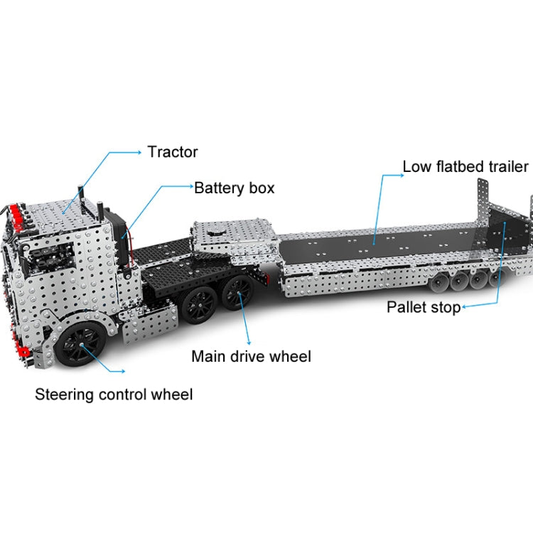 2011pcs / Box ZBToys Building Blocks Mechanical Toys Hand-Assembled Remote Control Trailer Metal Model - RC Cars by ZBToys | Online Shopping South Africa | PMC Jewellery | Buy Now Pay Later Mobicred