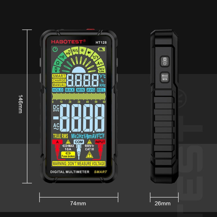 HABOTEST Automatic Range Digital Display Ultra-Clear Intelligent Current Multimeter - free shipping - PMC TechLife - Order now!
