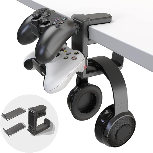 360 Degree Rotation Headset Bracket With Game Handle Organizer(Black) - Headset Stand by PMC Jewellery | Online Shopping South Africa | PMC Jewellery | Buy Now Pay Later Mobicred