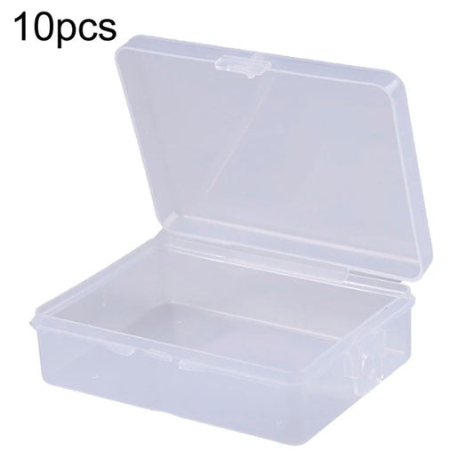 10pcs Rectangle Plastic Transparent Storage Box With Lid Dustproof Earring Ring Jewelry Storage Box, Size: 9x6.2x2.8cm - Jewelry Storages by PMC Jewellery | Online Shopping South Africa | PMC Jewellery | Buy Now Pay Later Mobicred