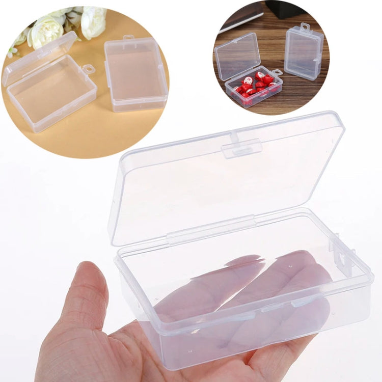 10pcs Rectangle Plastic Transparent Storage Box With Lid Dustproof Earring Ring Jewelry Storage Box, Size: 9x6.2x2.8cm - Jewelry Storages by PMC Jewellery | Online Shopping South Africa | PMC Jewellery | Buy Now Pay Later Mobicred