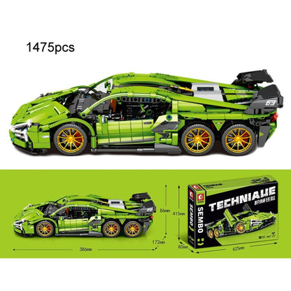 SEMBO 701001 1:14 Sports Racing Car Model Building Blocks Puzzle Assembly Children Toy - Building Blocks by SEMBO | Online Shopping South Africa | PMC Jewellery | Buy Now Pay Later Mobicred