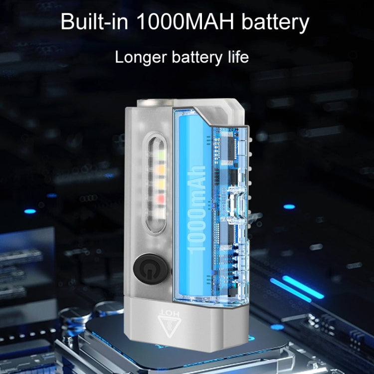V10 Portable Keychain Light USB Rechargeable Bright Mini Flashlight(White) - Mini Flashlight by PMc TechLife | Online Shopping South Africa | PMc TechLife | Buy Now Pay Later Mobicred
