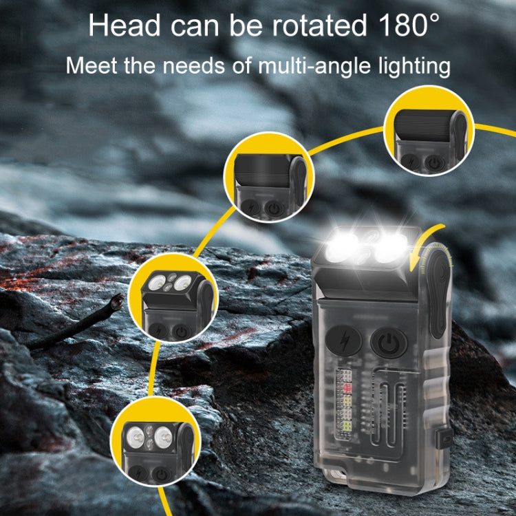 V20 Portable Keychain Light Rechargeable Bright Mini Flashlight(White Red Light) - free shipping - PMc TechLife - Order now!
