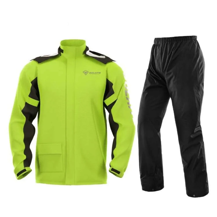 SULAITE Outdoor Motorcycle Riding Full Body Split Raincoat Suit, Size: XL(Green) - Raincoat by SULAITE | Online Shopping South Africa | PMC Jewellery | Buy Now Pay Later Mobicred