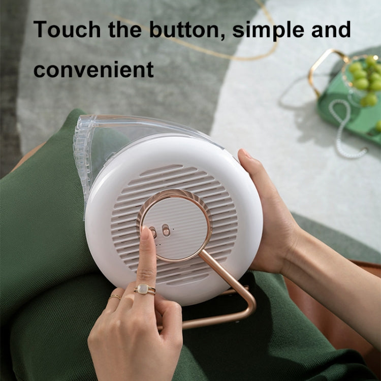 F5 USB Charging Colorful Lighting Effect Desktop Negative Ion Purification Air Fan(White) - Electric Fans by PMC TechLife | Online Shopping South Africa | PMC TechLife | Buy Now Pay Later Mobicred