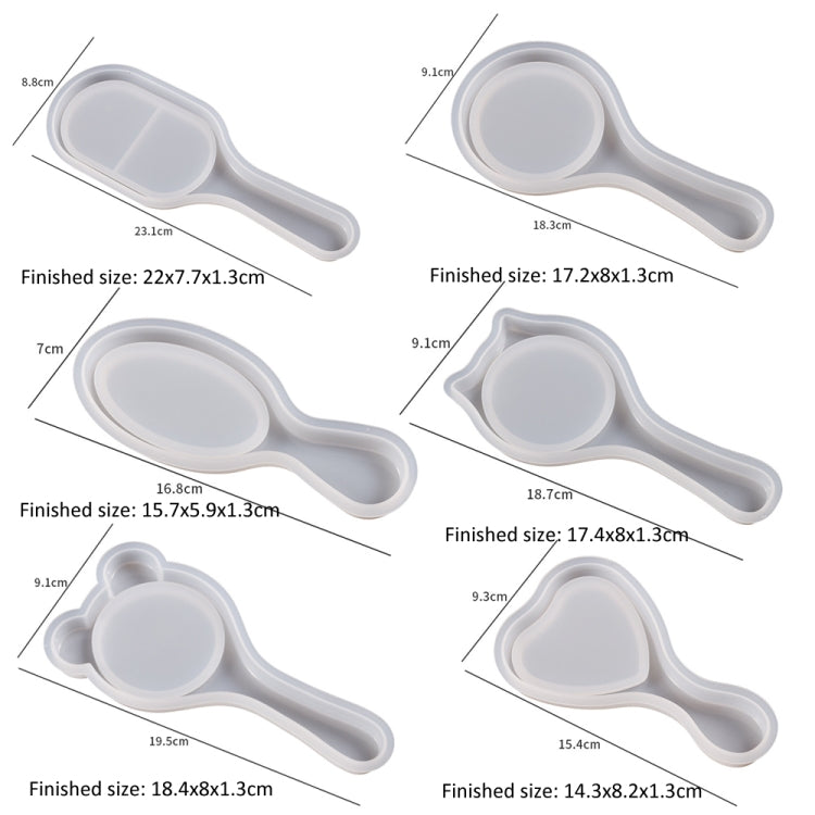 Air Cushion Comb Set Silicone Mold DIY Epoxy Resin Craft Making Mold, Spec: Oval 001 - free shipping - PMc TechLife - Order now!