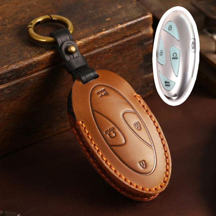 For Korean Hyundai Hallmo Car Handmade Key Bag, 颜色分类: 5 Keys Brown - Car Key Cases by Hallmo | Online Shopping South Africa | PMC Jewellery | Buy Now Pay Later Mobicred