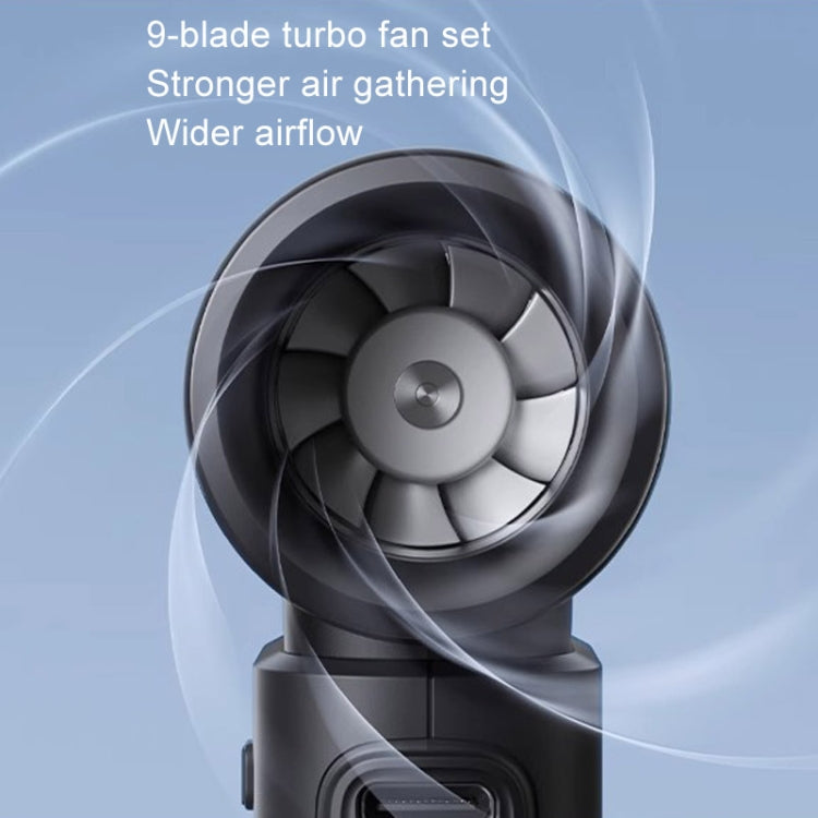 JisuLife High Speed Handheld Small Fan Mini Portable USB Rechargeable Desktop Cooling Electric Fan, Battery Capacity: 3600mAh(Black) - Electric Fans by JisuLife | Online Shopping South Africa | PMC Jewellery | Buy Now Pay Later Mobicred