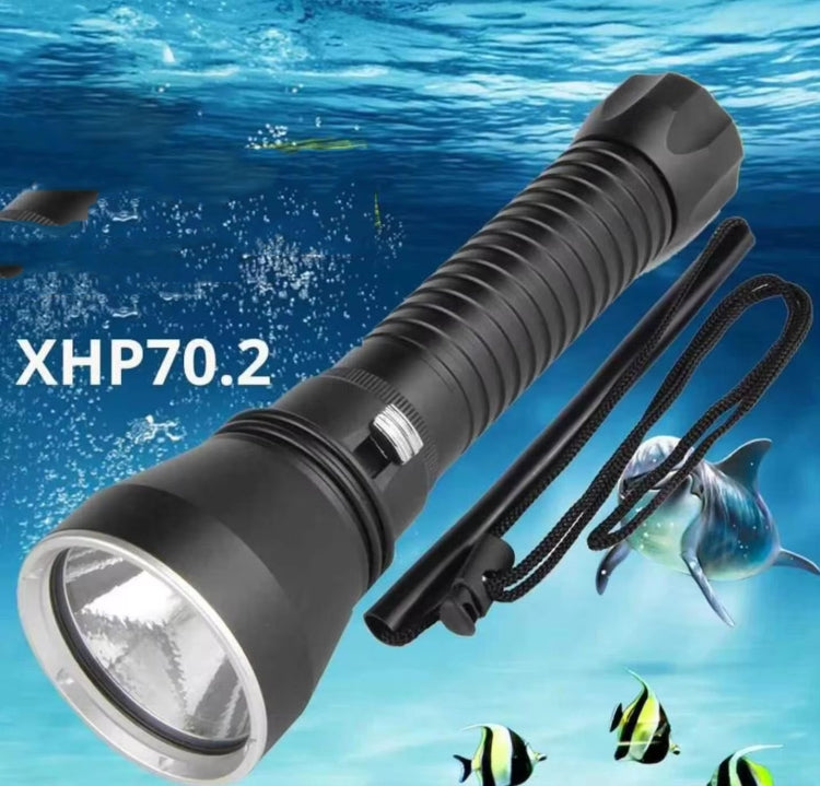 XHP70.2  Diving Flashlight 3000 Lumens IPX8 Waterproof Underwater 80m 5000mAh x 2 White Light - Diving Flashlight by PMC Jewellery | Online Shopping South Africa | PMC Jewellery | Buy Now Pay Later Mobicred