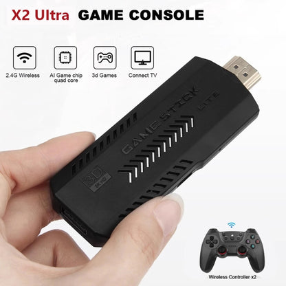 X2 Ultra Video Game Stick Console With 2.4G Double Wireless Controller 256GB - Pocket Console by PMC Jewellery | Online Shopping South Africa | PMC Jewellery | Buy Now Pay Later Mobicred