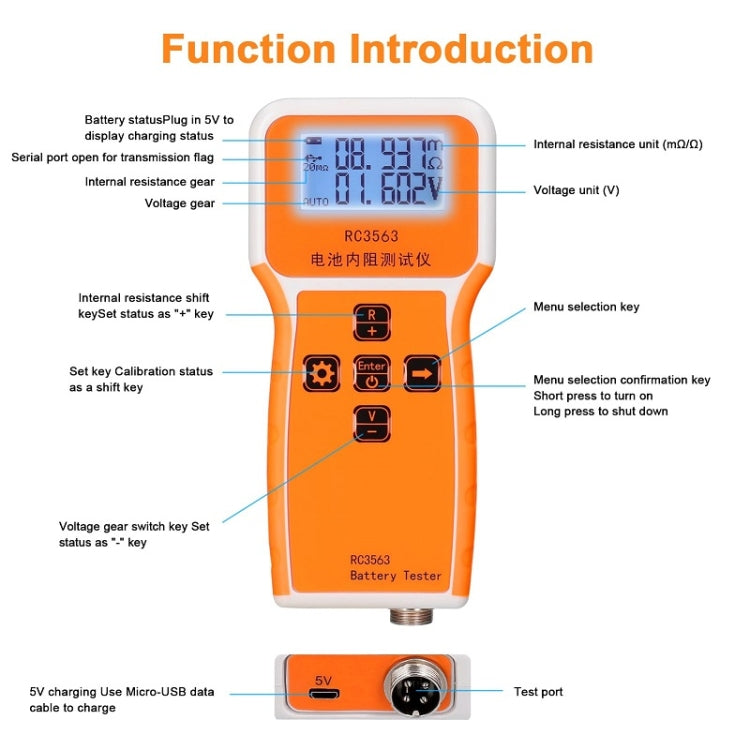 High-Precision Battery Voltage Internal Resistance Tester, Specifications: Host+Probe+Clip+Clamp - Battery & Resistance Tester by PMC Jewellery | Online Shopping South Africa | PMC Jewellery | Buy Now Pay Later Mobicred