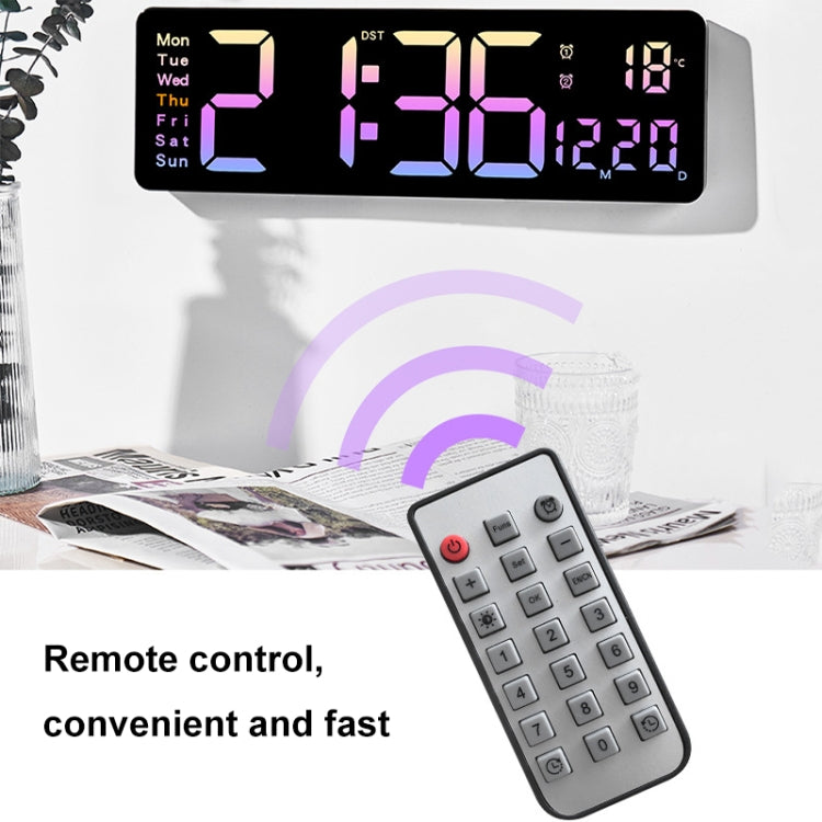 5526 LED Digital Display Electronic Wall Clock Multifunctional Countdown Alarm Clock(B Green) - Wall Clock by PMc TechLife | Online Shopping South Africa | PMc TechLife | Buy Now Pay Later Mobicred