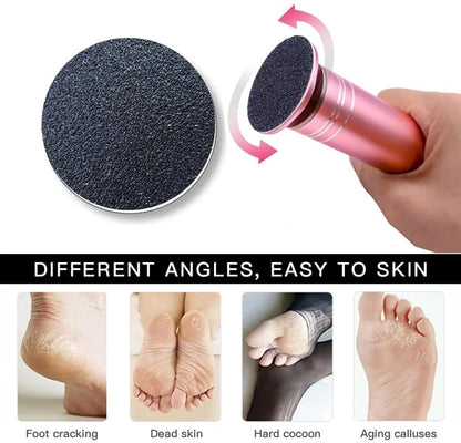 Electric Foot Grinder Calluses Dead Skin Remover With 60pcs Replaceable Sandpaper Discs EU Plug(Black) - Grinding Tools & Accessories by PMC Jewellery | Online Shopping South Africa | PMC Jewellery | Buy Now Pay Later Mobicred