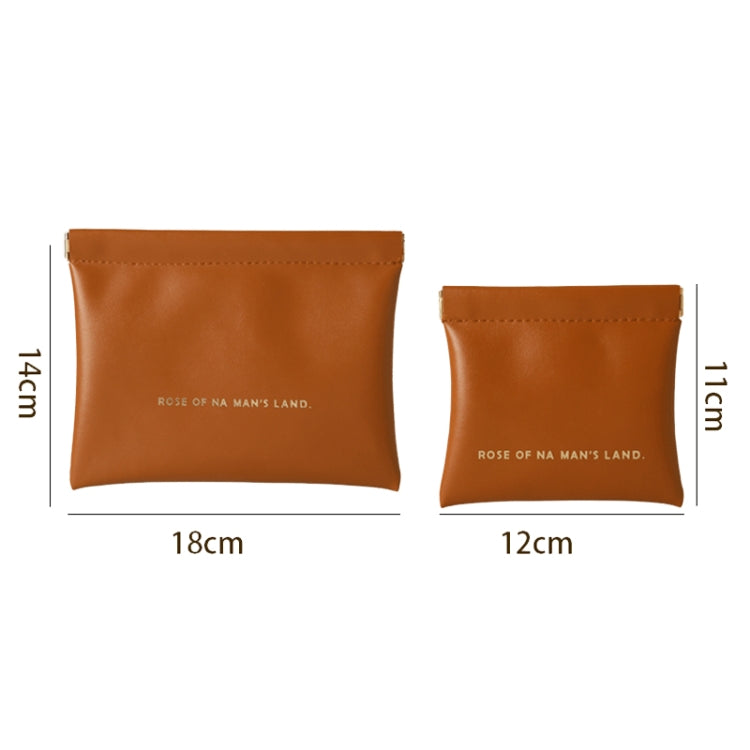 2pcs /Set PU Data Cable Earphone Storage Bag Mini Portable Lipstick Pouch Coin Purse, Size: Large+Small(White) - Other Case by PMC Jewellery | Online Shopping South Africa | PMC Jewellery | Buy Now Pay Later Mobicred
