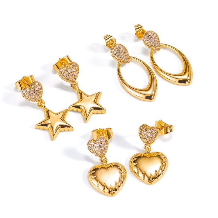 OPK KE789 1pair Vintage Temperament Geometric Earrings - Stud Earrings & Earrings by OPK | Online Shopping South Africa | PMC Jewellery | Buy Now Pay Later Mobicred