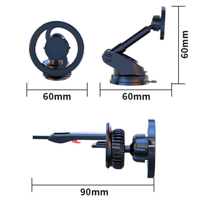 Car Magnetic Adjustable Suction Cup Retractable Mobile Phone Holder(Q33) - Car Holders by PMC Jewellery | Online Shopping South Africa | PMC Jewellery | Buy Now Pay Later Mobicred