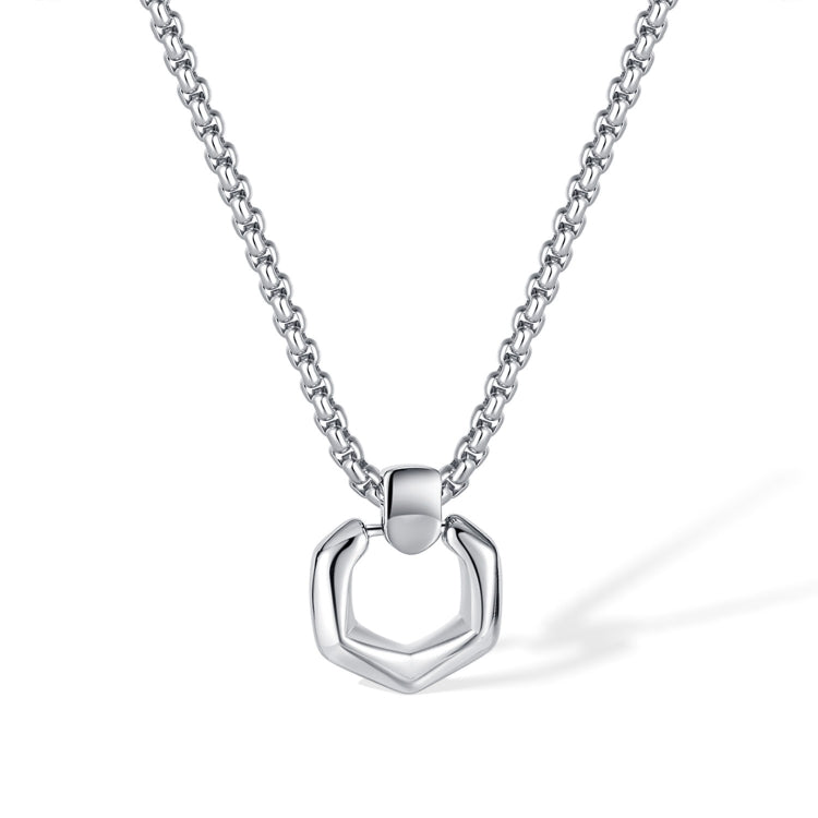 OPK GX2412 Simple Stainless Steel Geometric Pendant Necklace - Necklaces & Pendants by OPK | Online Shopping South Africa | PMC Jewellery | Buy Now Pay Later Mobicred