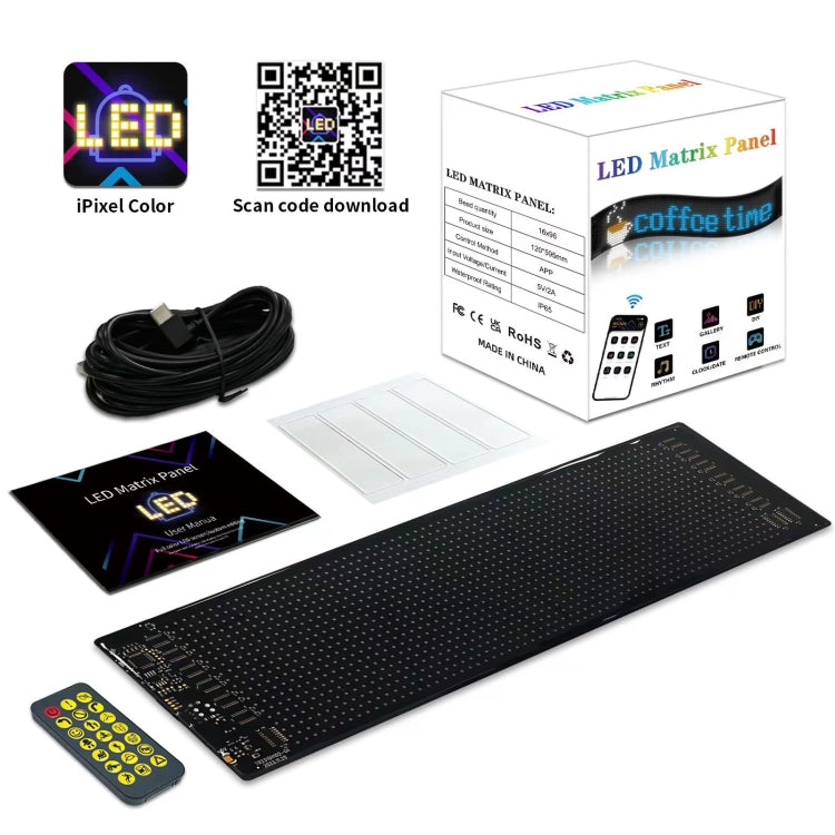 7x17.3cm（16 x 32 LEDs) Car Flexible Display Advertising Screen APP Bluetooth Smart Screen - free shipping - PMC Jewellery - Order now!