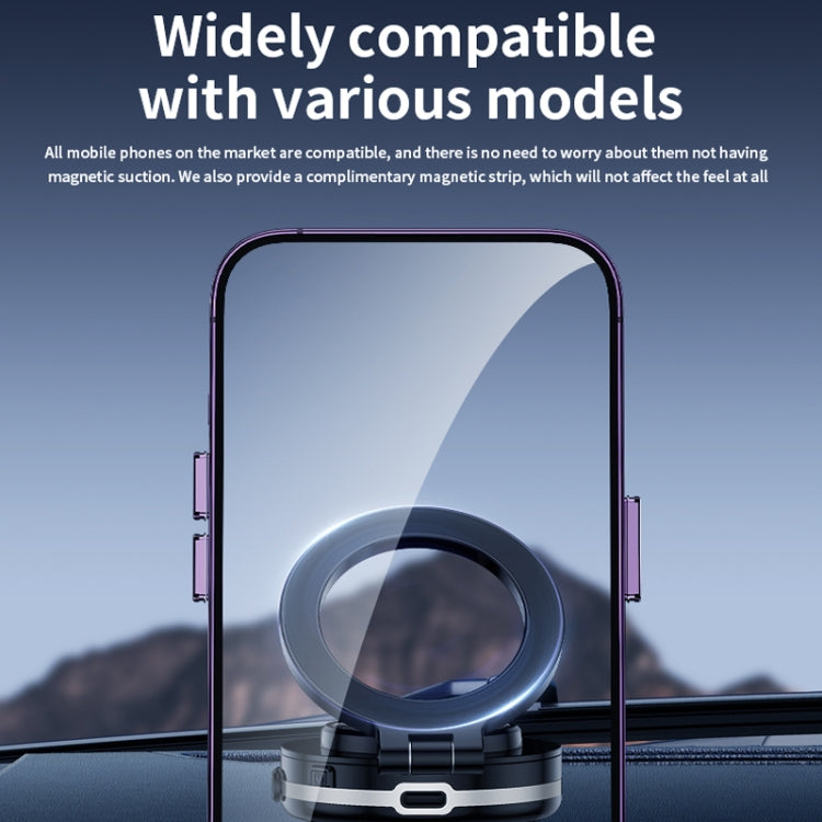 AIMITE C1 Vacuum Adsorption Foldable Magnetic Support Bracket Car Cell Phone Holder(Silver) - free shipping - PMC Jewellery - Order now!