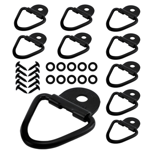 10pcs /Set Trailer ATV Bolt-on Hook Truck Cargo Tie-down Ring - Towing Bars by PMC Jewellery | Online Shopping South Africa | PMC Jewellery | Buy Now Pay Later Mobicred