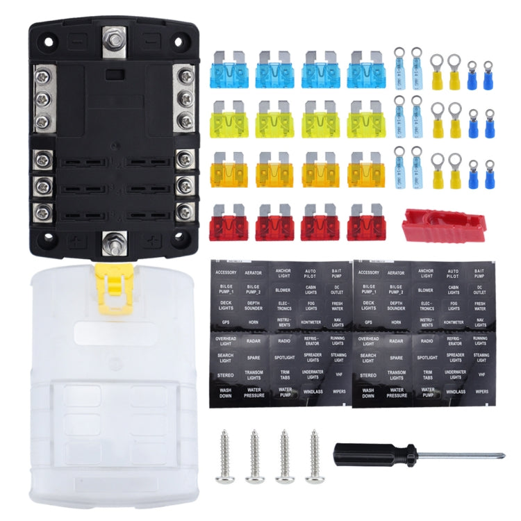 6-Way LED Indicator Fuse Box Socket For RV And Yacht, Set: Configuration 4 - Fuse by PMC Jewellery | Online Shopping South Africa | PMC Jewellery | Buy Now Pay Later Mobicred