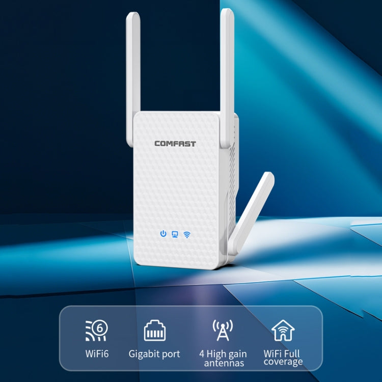 COMFAST CF-XR185 3000Mbps WiFi6 Dual Band Signal Amplifier Gigabit WAN/LAN Port EU Plug - Broadband Amplifiers by COMFAST | Online Shopping South Africa | PMC Jewellery | Buy Now Pay Later Mobicred