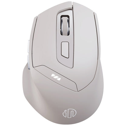 Inphic DR6 2.4G Wireless + Bluetooth 5.0/4.0 Tri-mode Charging Mute Office Gaming Computer Mouse(White Apricot) - Wireless Mice by Inphic | Online Shopping South Africa | PMC Jewellery | Buy Now Pay Later Mobicred