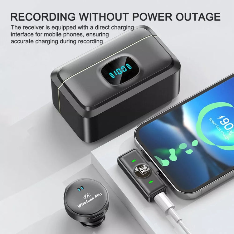USB-C / Type-C Wireless Lavalier Button Microphone With Magnetic Suction & Back Clip Design - free shipping - PMC Jewellery - Order now!